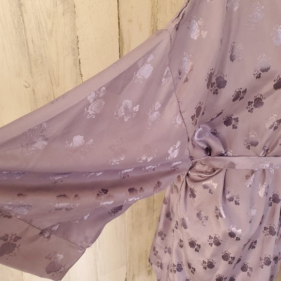 NWT  LA FLEUR EXCLUSIVE LIGHT WEIGHT SATIN KIMONO FLORAL ROBE COVER UP - Picture 5 of 9